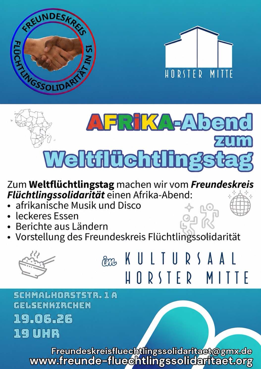 Afrika-Abend in Gelsenkirchen am Weltflüchtlingstag